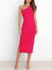 One-shoulder Vest Pleated Dress Women