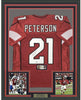 Framed Autographed/Signed Patrick Peterson 35x39 Arizona Red Football Jersey GTSM COA