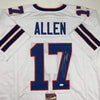 Autographed/Signed Josh Allen Buffalo White Football Jersey JSA COA