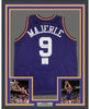 Framed Autographed/Signed Dan Majerle 35x39 Phoenix Purple Basketball Jersey Beckett BA COA