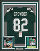 Framed Autographed/Signed Jamison Crowder 35x39 New York Green Football Jersey JSA COA