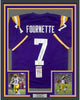 Framed Autographed/Signed Leonard Fournette 35x39 LSU Purple College Football Jersey JSA COA