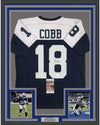 Framed Autographed/Signed Randall Cobb 35x39 Dallas Thanksgiving Day Football Jersey JSA COA