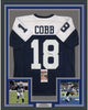 Framed Autographed/Signed Randall Cobb 35x39 Dallas Thanksgiving Day Football Jersey JSA COA