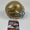 Autographed/Signed Rudy Ruettiger Inscribed Hand Drawn Play Notre Dame Irish Football Mini Helmet JSA COA