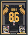 Framed Autographed/Signed Hines Ward 35x39 Pittsburgh Color Rush Football Jersey JSA COA