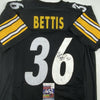 Autographed/Signed Jerome Bettis Pittsburgh Black Football Jersey JSA COA