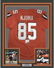 Framed Autographed/Signed David Njoku 35x39 Cleveland Orange Football Jersey PSA/DNA COA