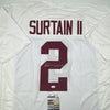 Autographed/Signed Patrick Surtain II Alabama White College Football Jersey JSA COA