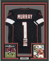 Framed Autographed/Signed Kyler Murray 35x39 Arizona Black Football Jersey JSA COA