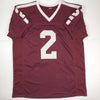 Autographed/Signed Johnny Manziel Texas A&M Maroon College Football Jersey PSA/DNA COA