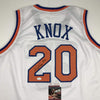 Autographed/Signed Kevin Knox New York White Basketball Jersey JSA COA