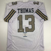 Autographed/Signed Michael Thomas New Orleans Color Rush Football Jersey Beckett BAS COA