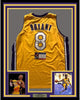 Framed Autographed/Signed Kobe Bryant 35x39 Los Angeles LA Yellow Basketball Jersey PSA/DNA COA