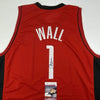 Autographed/Signed John Wall Houston Red Basketball Jersey JSA COA