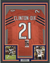 Framed Autographed/Signed Haha Ha Ha Clinton-Dix 35x39 Chicago Orange Football Jersey JSA COA