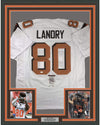 Framed Autographed/Signed Jarvis Landry 35x39 Cleveland White Football Jersey JSA COA