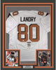 Framed Autographed/Signed Jarvis Landry 35x39 Cleveland White Football Jersey JSA COA
