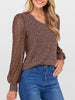Lace Sleeve V-Neck T-Shirt by Simply Love