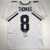 Autographed/Signed Demaryius Thomas Georgia Tech White College Football Jersey PSA/DNA COA