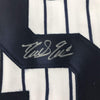 Framed Autographed/Signed Domingo German 35x39 New York Pinstripe Baseball Jersey JSA COA