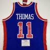 Autographed/Signed Isiah Thomas Detroit Blue Authentic Swingman Mitchell & Ness Basketball Jersey Fanatics COA