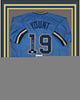 Framed Autographed/Signed Robin Yount 35x39 Milwaukee Blue Baseball Jersey JSA COA