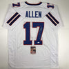 Autographed/Signed Josh Allen Buffalo White Football Jersey JSA COA