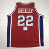 Autographed/Signed Clyde Drexler Houston Red College Basketball Jersey Beckett BAS COA
