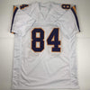 Autographed/Signed Randy Moss Minnesota White Football Jersey JSA COA