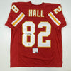 Autographed/Signed Dante Hall Kansas City Red Football Jersey PSA/DNA COA