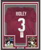 Framed Autographed/Signed Calvin Ridley 35x39 Alabama Maroon College Football Jersey JSA COA