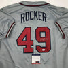 Autographed/Signed John Rocker Atlanta Grey Baseball Jersey PSA/DNA COA by Hall of Fame Sports Memorabilia