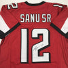 Autographed/Signed Mohamed Sanu Sr Atlanta Red Football Jersey JSA COA Holo Only