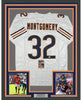 Framed Autographed/Signed David Montgomery 35x39 Chicago White Football Jersey JSA COA