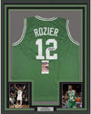Framed Autographed/Signed Terry Rozier 35x39 Boston Green Basketball Jersey JSA COA