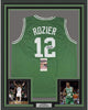 Framed Autographed/Signed Terry Rozier 35x39 Boston Green Basketball Jersey JSA COA