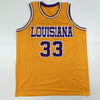 Autographed/Signed Shaquille Shaq O'Neal LSU Yellow Basketball Jersey Beckett BAS COA