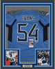 Framed Autographed/Signed Rashaan Evans 35x39 Tennessee Light Blue Football Jersey JSA COA