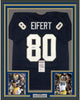 Framed Autographed/Signed Tyler Eifert 35x39 Notre Dame Blue College Football Jersey JSA COA