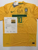 Autographed/Signed Pele Brazil Brasil Soccer Futbol World Cup Jersey JSA LOA COA