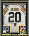 Framed Autographed/Signed Rocky Bleier 4x SB Champ 35x39 Pittsburgh White Football Jersey JSA COA