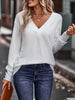 V-Neck Long Sleeve T-Shirt by Simply Love