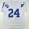 Autographed/Signed Lenny Moore HOF 75 Baltimore White Football Jersey JSA COA