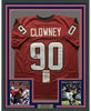 Framed Autographed/Signed Jadeveon Clowney 35x39 Houston Red Football Jersey JSA COA