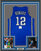 Framed Autographed/Signed Dwight Howard 35x39 Orlando Blue Basketball Jersey JSA COA