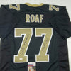 Autographed/Signed Willie Roaf HOF 2012 New Orleans Black Football Jersey JSA COA by Hall of Fame Sports Memorabilia