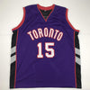 Autographed/Signed Vince Carter Toronto Black Basketball Jersey Beckett BAS COA