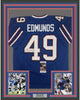 Framed Autographed/Signed Tremaine Edmunds 35x39 Buffalo Blue Football Jersey JSA COA