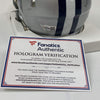 Autographed/Signed CeeDee Lamb Dallas Cowboys Mini Football Helmet Fanatics COA